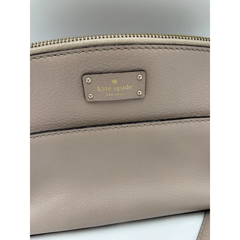 Kate Spade New York Pebbled Leather‎ Crossbody Bag Taupe Blush Adjustable Strap